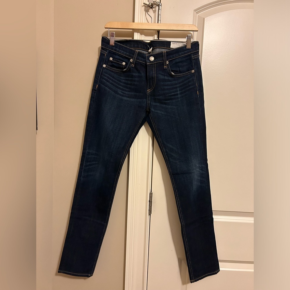 Rag & bone dark wash skinny jeans